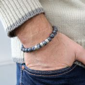 ラブラドライトメンズ名入れブレスレット