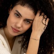 魔法のスターズ誕生石ハートブレスレット［１８Kゴールドメッキ］