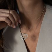 心の絆の場所の地図ネックレス [スターリングシルバー］