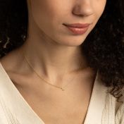 ヘレナイニシャルネックレス［１８Kゴールドメッキ］