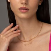 ヘレナイニシャルネックレス［１８Kゴールドメッキ］