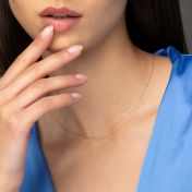 ヘレナイニシャルネックレス［１８Kゴールドメッキ］