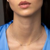 ヘレナイニシャルネックレス［１８Kゴールドメッキ］