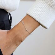 ヘレナダイヤモンド入りレーデイス星座ブレスレット［スターリングシルバー］