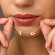 ヘレナ星座ネックレス［18Kゴールドメッキ］