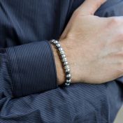 ヘマタイト メンズ名入れブレスレット