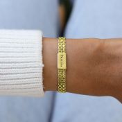 エマヘリンボーン名入れブレスレット［１８Kゴールドヴェルメイユ］