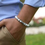 イーヴルアイハウライトメンズブレスレット