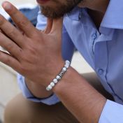 イーヴルアイハウライトメンズブレスレット