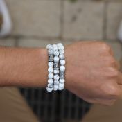 イーヴルアイハウライトメンズブレスレット