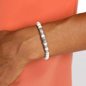 イーヴルアイハウライト レディーズ 名入れブレスレット [スターリングシルバー]