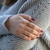 タリサ・スターズ誕生石リング[ゴールドメッキ]