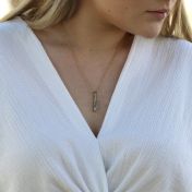 タリサバー槌目仕上ネックレス［１８Kゴールドメッキ]