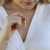 タリサバー槌目仕上ネックレス［１８Kゴールドメッキ]