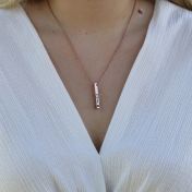 タリサ・スカイ誕生石ネックレス［18Kローズゴールドメッキ]