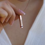 タリサ・スカイ誕生石ネックレス［18Kローズゴールドメッキ]