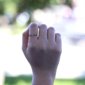 心の絆リング・ノット　[ローズゴールドメッキ]