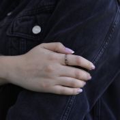 心の絆リング・ノット　[ローズゴールドメッキ]