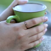 心の絆リング・ノット　[ローズゴールドメッキ]