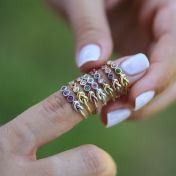 心の絆リング・ノット　[18K金メッキ]