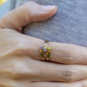 タイヨウチョウ科誕生石リング [ゴールドメッキ]