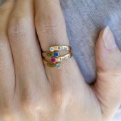 タイヨウチョウ科誕生石リング [ゴールドメッキ]