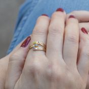 タイヨウチョウ科誕生石リング [ゴールドメッキ]