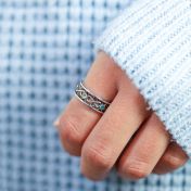 インフィニティーラブ誕生石リング　[スターリングシルバー]