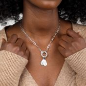 ラージドロップ名入れチャーム［スターリングシルバー］