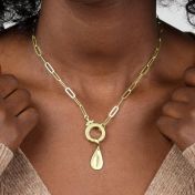 ラージドロップ名入れチャーム［18Kゴールドメッキ］