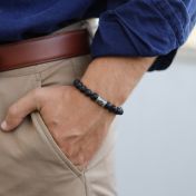 イーヴルアイ溶岩石名入れブレスレット