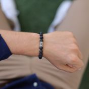 イーヴルアイ溶岩石名入れブレスレット