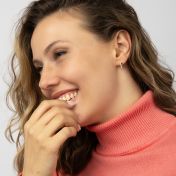 タリサイニシャルクリスタル付きピアス　[１８Kゴールドメッキ]