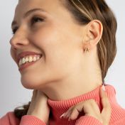 タリサイニシャルクリスタル付きピアス　[１８Kゴールドメッキ]