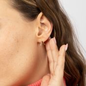 タリサイニシャルクリスタル付きピアス　[１８Kゴールドメッキ]