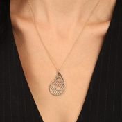 生命の絆場所の地図ネックレス [18Kゴールドヴェルメイユ］