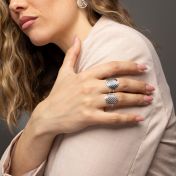 お好きな場所の地図リング[スターリングシルバー］