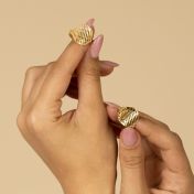 お好きな場所の地図リング　[１８Kゴールドヴェルメイユ］