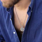 コーディネート付きコンパスネックレス　[スターリングシルバー]