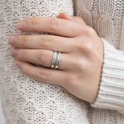 ファミリー名入れスタックリング［スターリングシルバー］