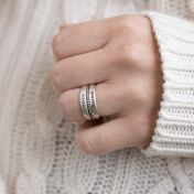 ファミリー名入れスタックリング［スターリングシルバー］