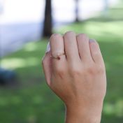 ファミリー愛の誕生石リング［ゴールドメッキ］