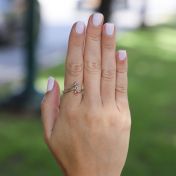 ファミリー愛の誕生石リング［ゴールドメッキ］