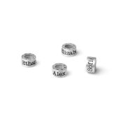 Extra Name Bead For 4mm Leather Bracelet [Sterling Silver]