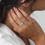 海の波誕生石リング[スターリングシルバー]