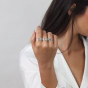 海の波誕生石リング[スターリングシルバー]