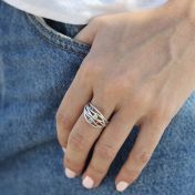 海の波誕生石リング[スターリングシルバー]