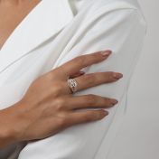 海の波誕生石リング[スターリングシルバー]