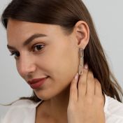 ファミリーリンク刻印スタッドイヤリング [スターリングシルバー]