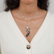 魔法の雨粒誕生石ペーパークリップネックレス［スターリングシルバー］